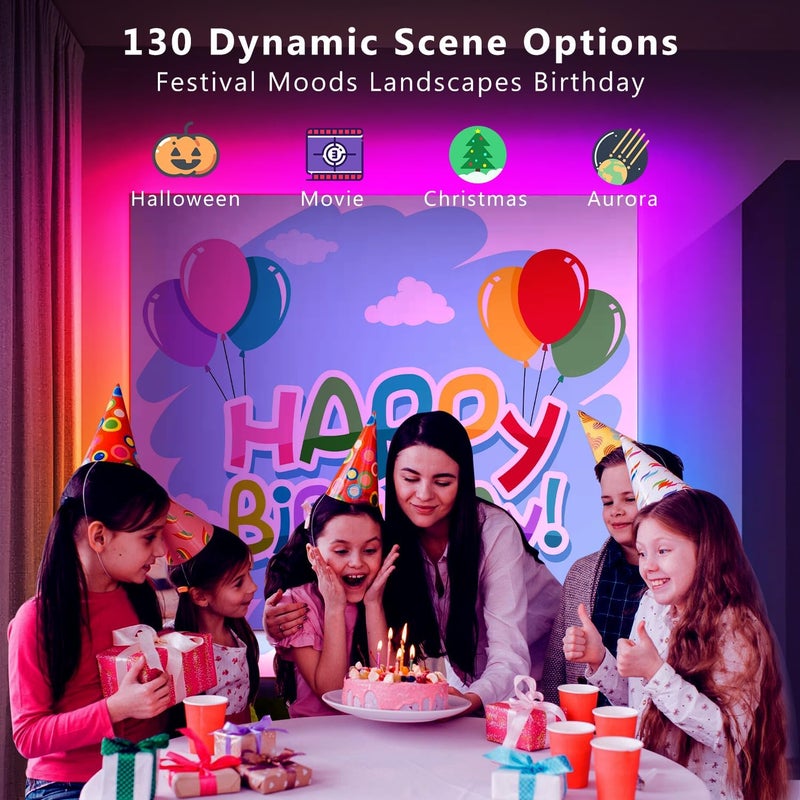 dalattin LED Strip Lights IC+RGB, 5050 Led Lights for Bedroom, DIY Multiple Colors on One Line, Led Lights with Remote&App Control,Color Changing LED Strip Lighting Music Sync,Halloween Gifts, 16.4ft - Image 5