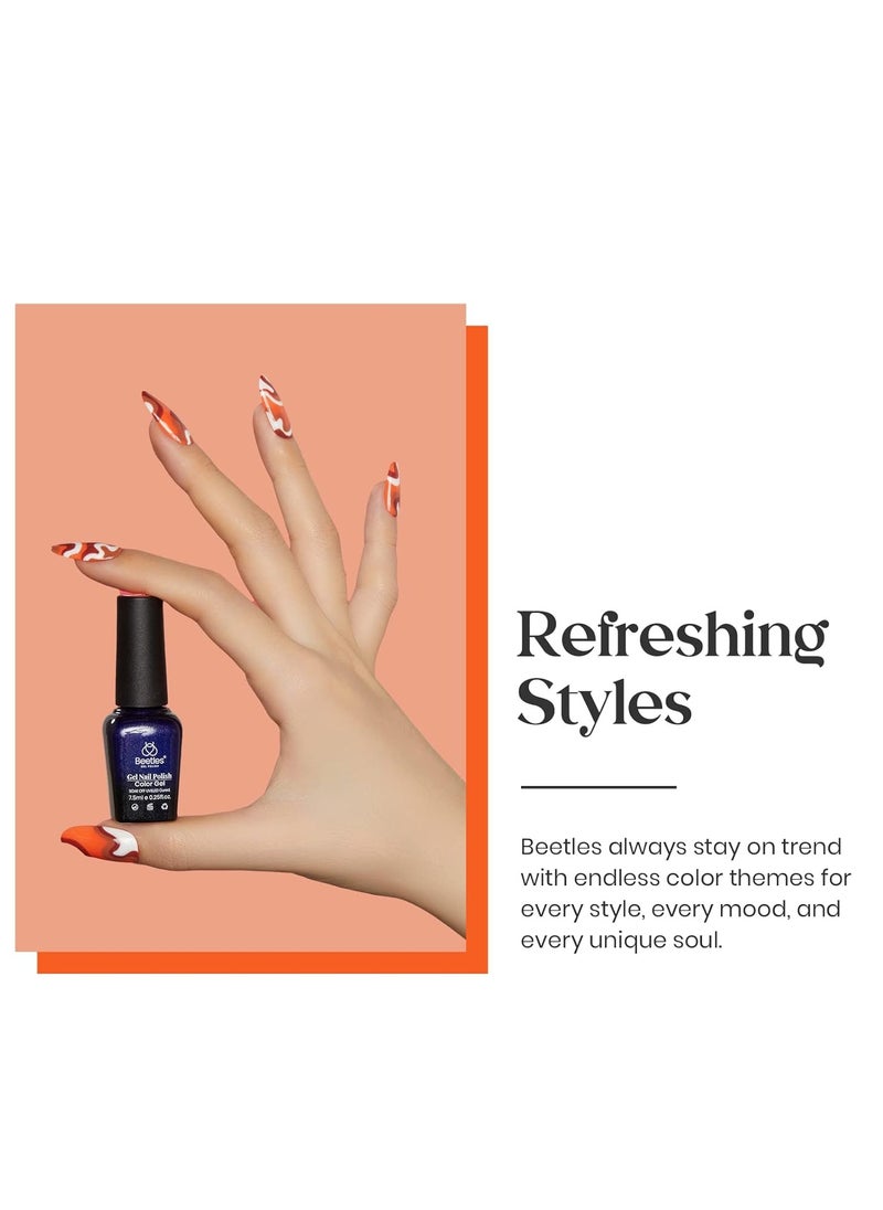 beetles Gel Polish Beetles Fall Gel Polish Nail, 6 Colors Golden Empire Orange Yellow Brown Gel Polish Set Soak Off Uv LED Lamp Trendy Manicure Gel Nail Polish Kit for Girls Women  - Image 5