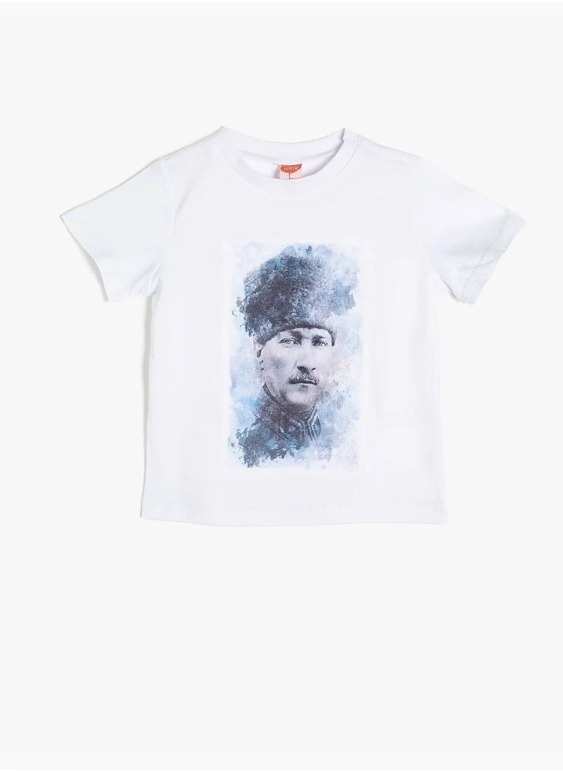 كوتون Atatürk Printed T-Shirt