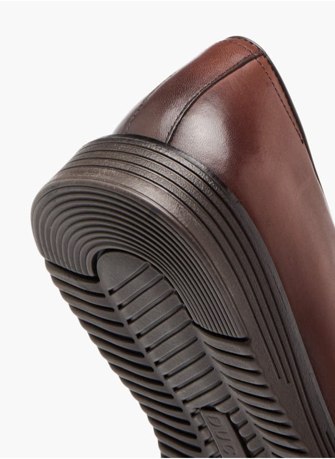DUCHINI Men's Textured Slip-On Loafers with Cutout Detail  - Image 5