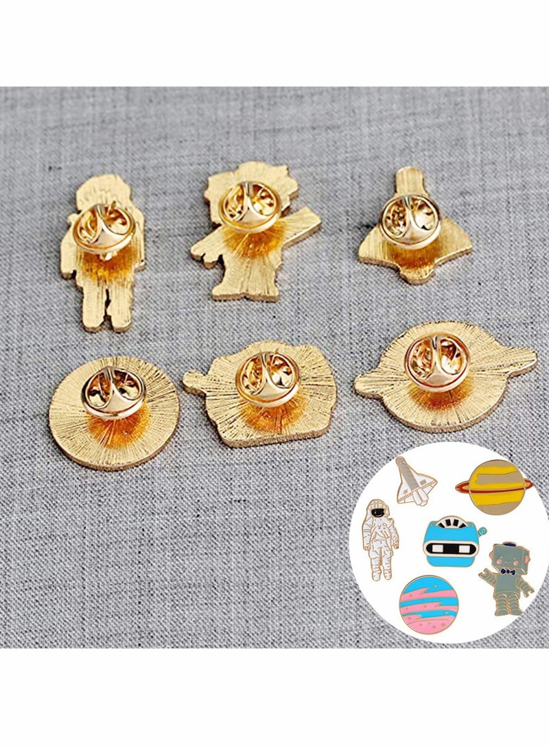 SYOSI Metal Enamel Pin Badge Brooch 11 Pcs Cartoon Brooch For Sweater Dinosaur Brooches Cute Enamel Pins Lapel Brooch Brooches Pin Badges Hat Decorations Space Planets Badge For Clothes Bag Jacket Backpack - Image 5