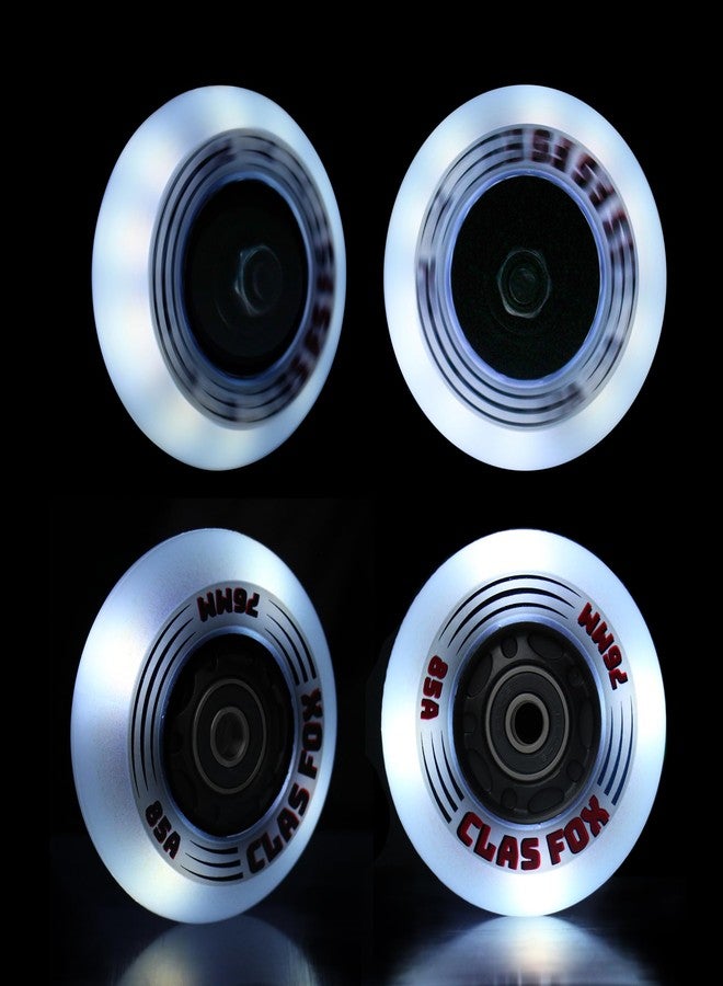 CLAS FOX Inline Skate Wheels With Wheels Bag 72MM/76MM 85A Shining Flash Inline Skate Replacement Wheels With Bearings ABEC-9 (8-Pack) (76MM) - Image 4