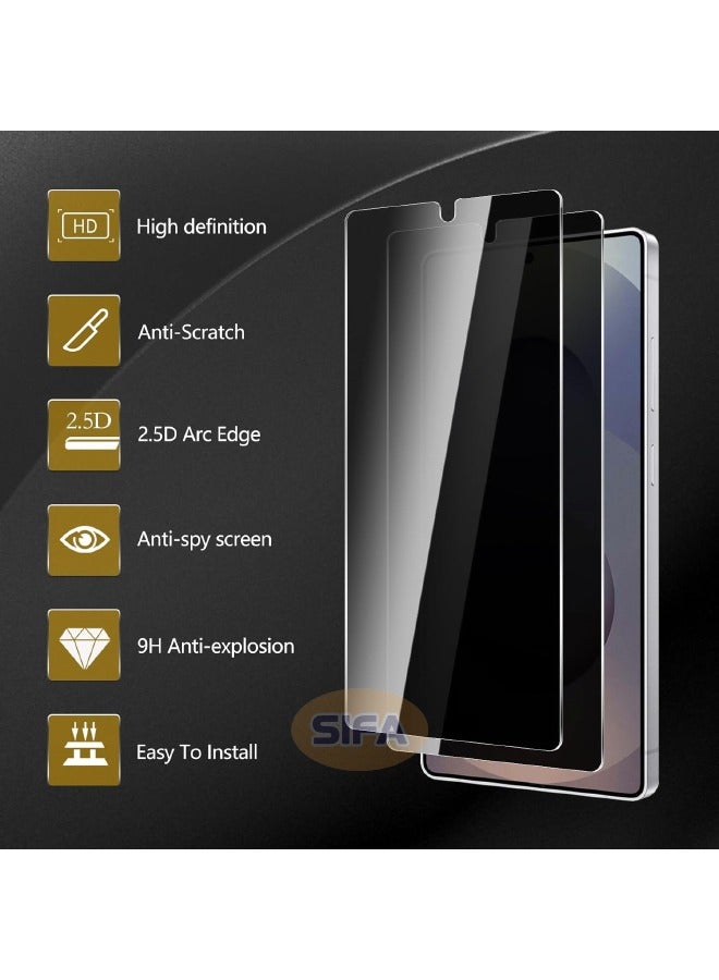 جلاس عبوة من قطعتين من واقي شاشة الخصوصية لهاتف Samsung Galaxy S25 Ultra، [مضاد للتجسس بزاوية 30 درجة] [صلابة 9H] [فتح ببصمة الإصبع بالموجات فوق الصوتية] [مضاد للخدش] [خالي من الفقاعات] واقي شاشة مقوى لهاتف Samsung S25 Ultra مقاس 6.9 بوصة (معبأة، قطعتان) - Image 3