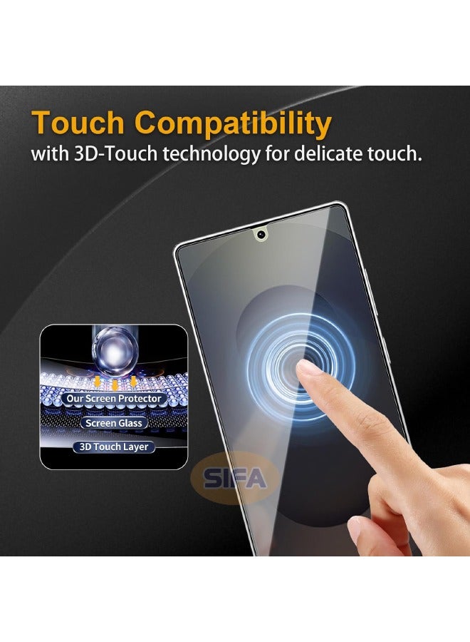 جلاس عبوة من قطعتين من واقي شاشة الخصوصية لهاتف Samsung Galaxy S25 Ultra، [مضاد للتجسس بزاوية 30 درجة] [صلابة 9H] [فتح ببصمة الإصبع بالموجات فوق الصوتية] [مضاد للخدش] [خالي من الفقاعات] واقي شاشة مقوى لهاتف Samsung S25 Ultra مقاس 6.9 بوصة (معبأة، قطعتان) - Image 4