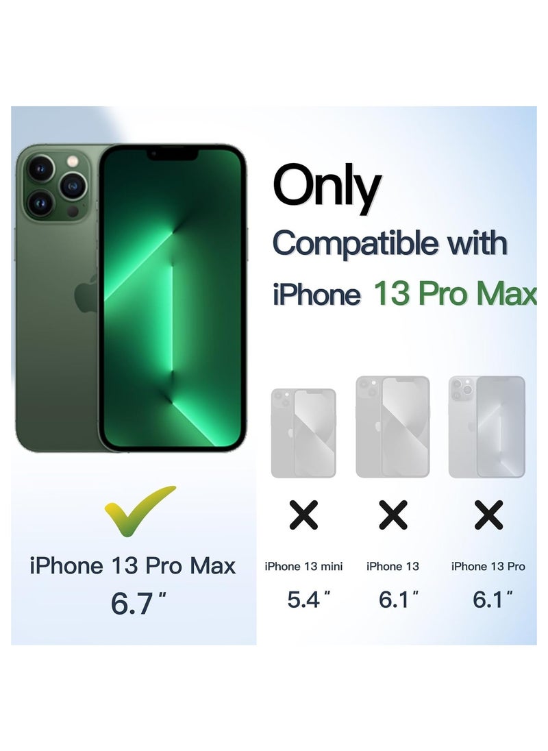 Magnetic Case for iPhone 13 Pro Max [Shockproof & Slim] Clear Hard Back Cover with high-Grade Protection | Pink