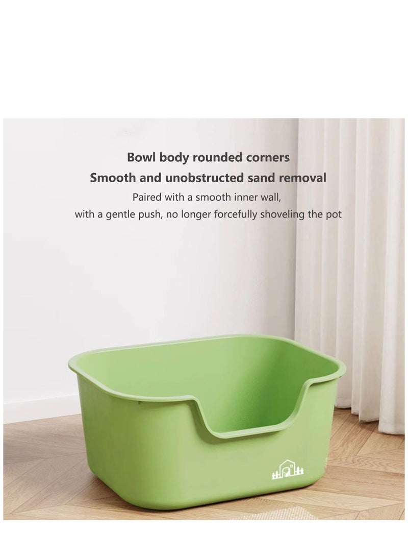 Arabest صندوق فضلات القطط بجوانب مرتفعة، صندوق فضلات كبير جدًا (أخضر) - Image 3