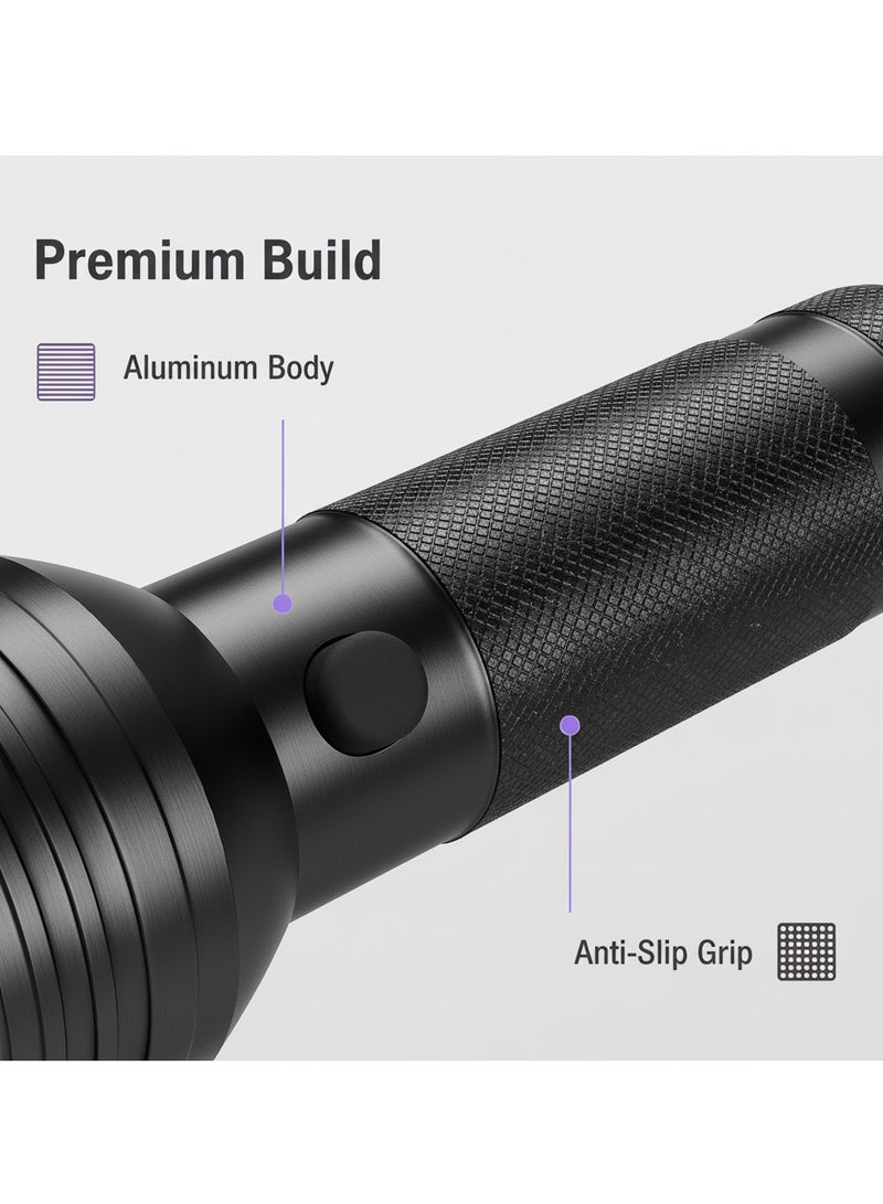 كشاف ضوء أسود بالأشعة فوق البنفسجية – مزود بـ51 لمبة LED – بطول موجي 395 نانومتر – مثالي لكشف بول الكلاب، بقع الحيوانات الأليفة، وحشرة الفراش. - Image 4