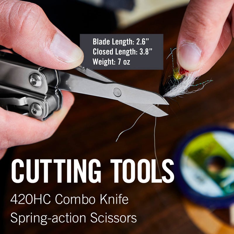 LEATHERMAN ليذرمان، أداة متعددة Wingman مع كماشة ذات حركة نابض ومقص، من الفولاذ المقاوم للصدأ - Image 2
