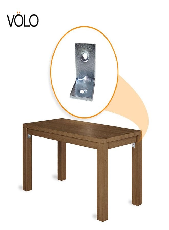Hyderon L Angle Bracket - Zinc-Plated 25mm x 25mm Shelf Support, Reinforcement for Chairs, Tables, and Right Corner Joints, Durable L-Shaped Brace - Image 5