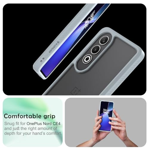 KAPAVER Impulse Series Back Cover Case for OnePlus Nord CE 4 (TPU+PC) (Gray) - Image 3