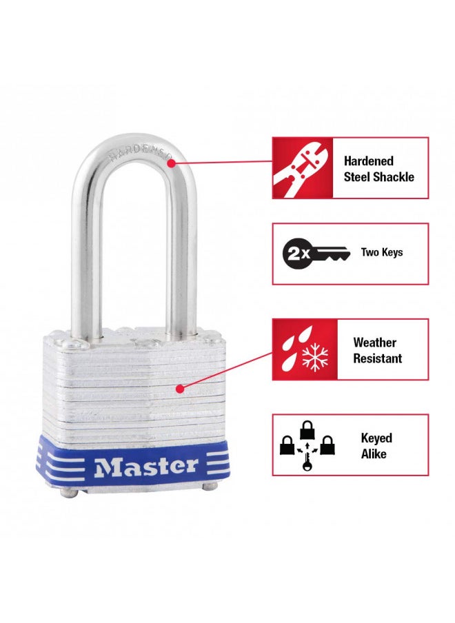 Master Lock Master Lock Outdoor Padlocks, Lock Set with Keys, Keyed Alike Padlocks, 3 Pack  - Image 2