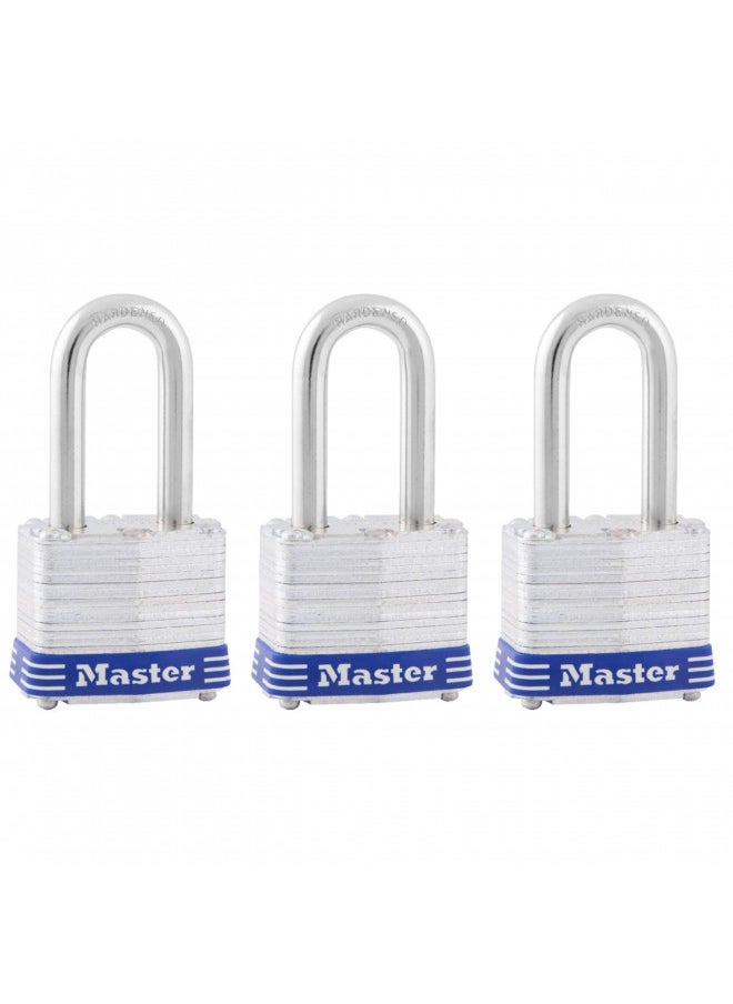 Master Lock Master Lock Outdoor Padlocks, Lock Set with Keys, Keyed Alike Padlocks, 3 Pack  - Image 1