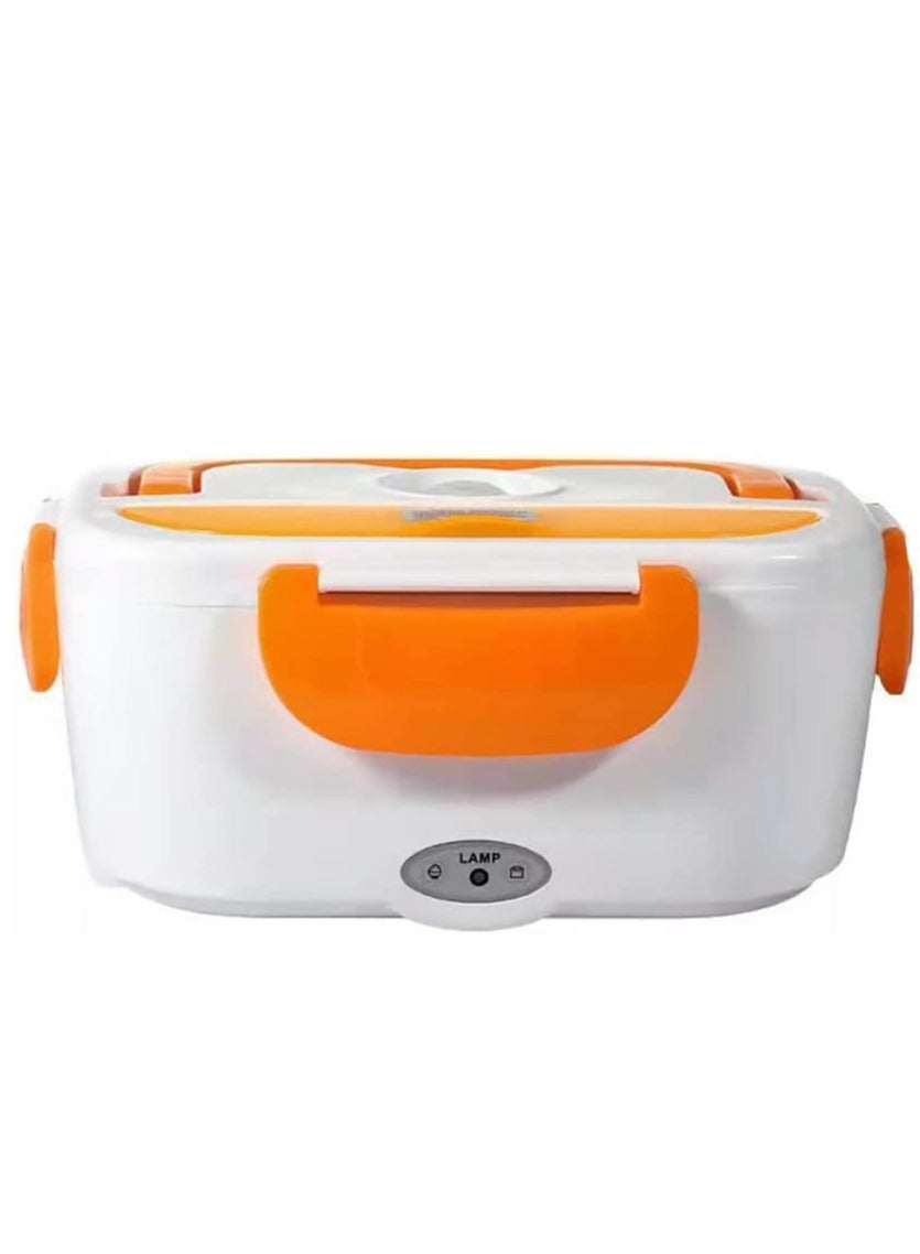 ELTRAZONE Electric Lunch Box Food Heater,12V&110V&220V 2-in-1 Portable Food Warmer Lunch Box for Car and Home, 304 Stainless Steel Containers Spoon 1.5L,12V+110V