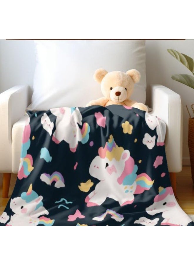 general Baby and children's cartoon flannel thin blanket (warm and comfortable, suitable for sleep, game use) 70cm*100cm - Image 2