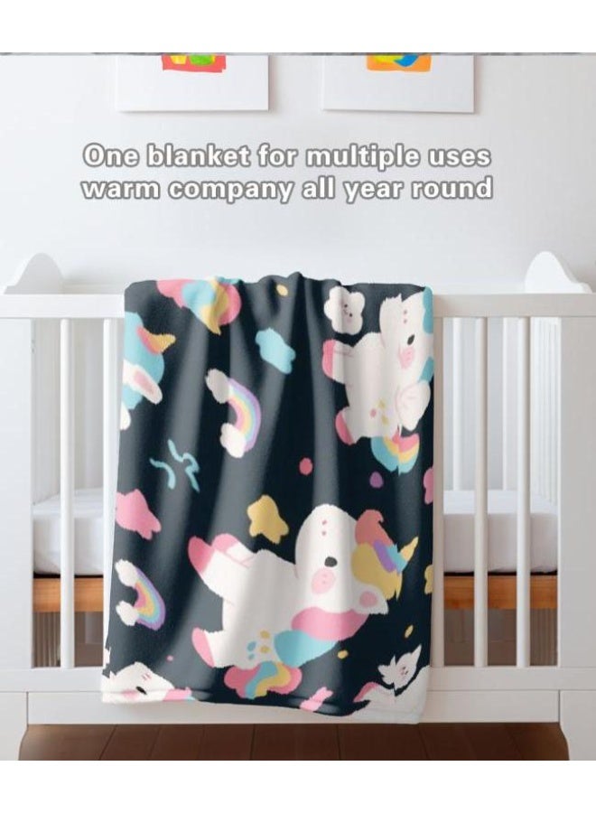 general Baby and children's cartoon flannel thin blanket (warm and comfortable, suitable for sleep, game use) 70cm*100cm - Image 3