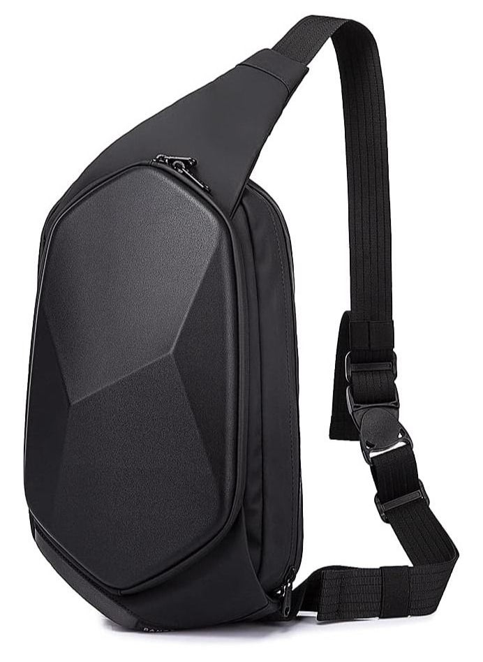 BANGE - Sling Bag for Men,Waterproof Safe Protect Shell Crossbody Bag Backpack, Biking Hiking Travel Shoulder Bag - Image 1