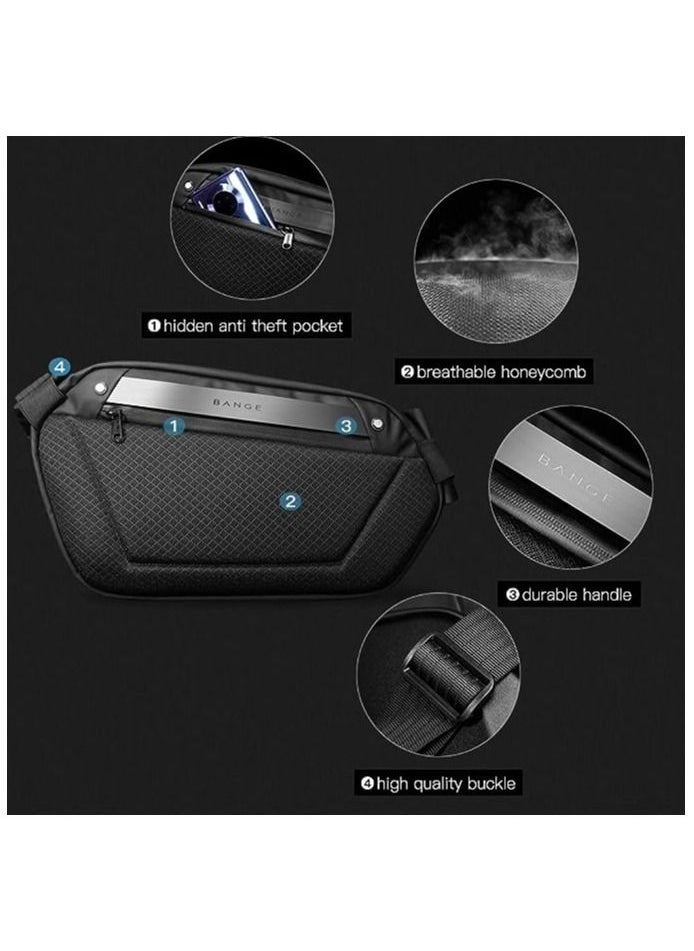 BANGE - Sling Bag for Men,Waterproof Safe Protect Shell Crossbody Bag Backpack, Biking Hiking Travel Shoulder Bag - Image 1