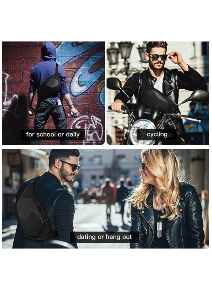 BANGE - Sling Bag for Men,Waterproof Safe Protect Shell Crossbody Bag Backpack, Biking Hiking Travel Shoulder Bag - Image 1