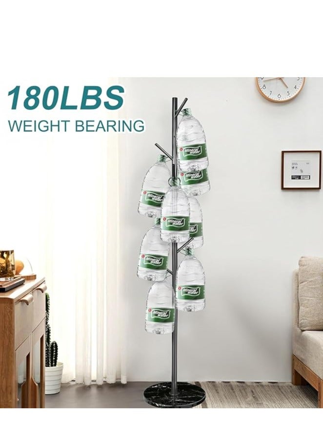 Loquat Freestanding Coat Rack Stand Clothes Rack Modern Hat Hanger Organizer Rack with 6 Hooks Hats for Entryway Hallway Bedroom Office，Easy Assembly(Black) - Image 3