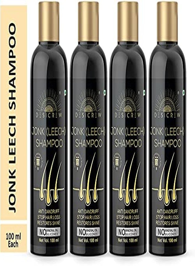 DESICREW Desi Crew Jonk (leech) Shampoo For Control Hair Fall & Fast Regrowth Shampoo 400 ml (Pack of 4, 100 ml each) - Image 1
