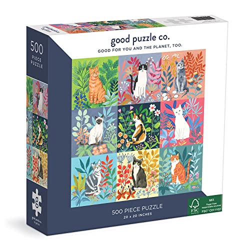 Galison Good Puzzle Co. Cats and Flowers - Image 1