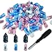 Qicfrk 100 Pcs Tire Repair Rubber Nail Tire Repair Screws Vacuum Tire Repair Nail Tire Screws Plugs 3 Size with Screwdriver SelfService Tire Screw Plug Repair Kit Fast Tool for tire Puncture Repair - Image 2