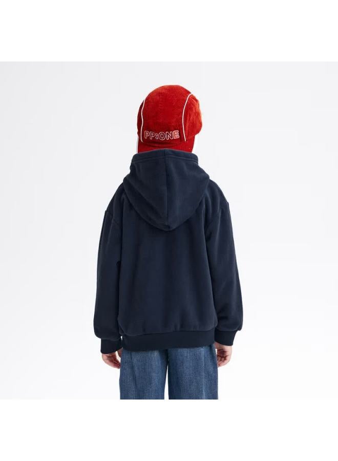 Mqd Boys' Autumn Cool Casual Sports Letter Hoodie, Navy Blue, 110cm - Image 3