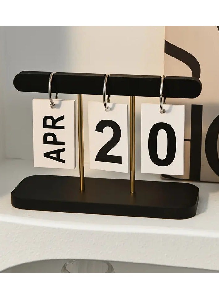 Nordic Style Creative Page-Turning Desk Calendar – English Language, Durable Plastic Material, Everyday View for Home & Office - Image 3