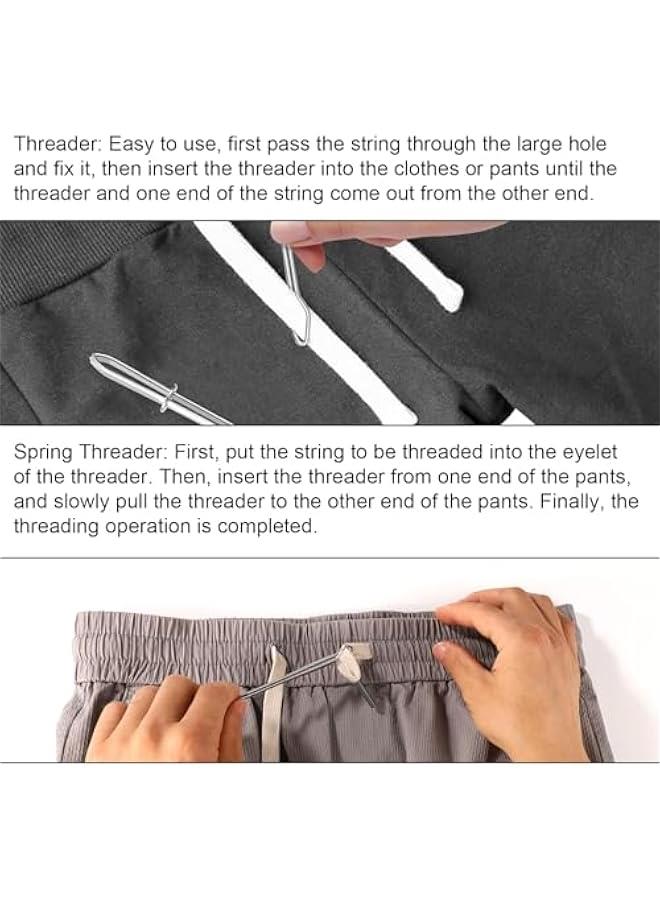 Arabest 12pcs Rope Threader, 3 Designs DIY Rope Threader Clips Spring Drawstring Puller Tools Bodkin Easy Elastic Band Insertion Loop Turner Sewing Tool for Hoodies Sweatpants Jackets Pants - Image 4