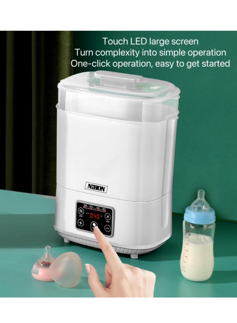 Nihon Nihon 5-in-1 Baby Bottle Sterilizer & Dryer – Electric Steam Sterilizer with LED Display, Fast Drying & Universal Fit – Essential for Newborn Care  - Image 2