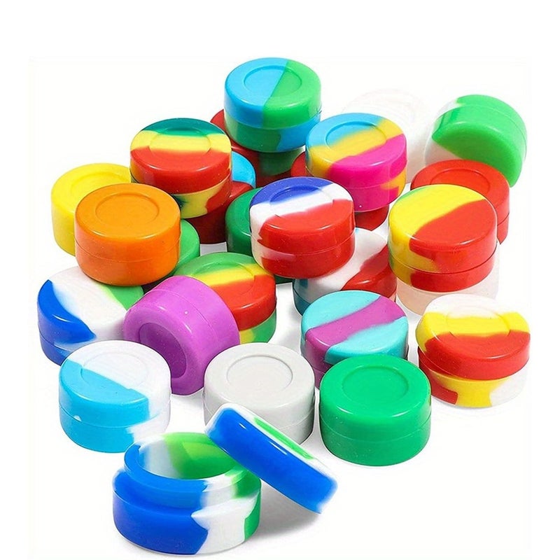 20Pcs Silicone Mini Storage Box Assorted Varieties Multifunctional Portable Container For Cream Spice Home Outdoor Travel - Image 2