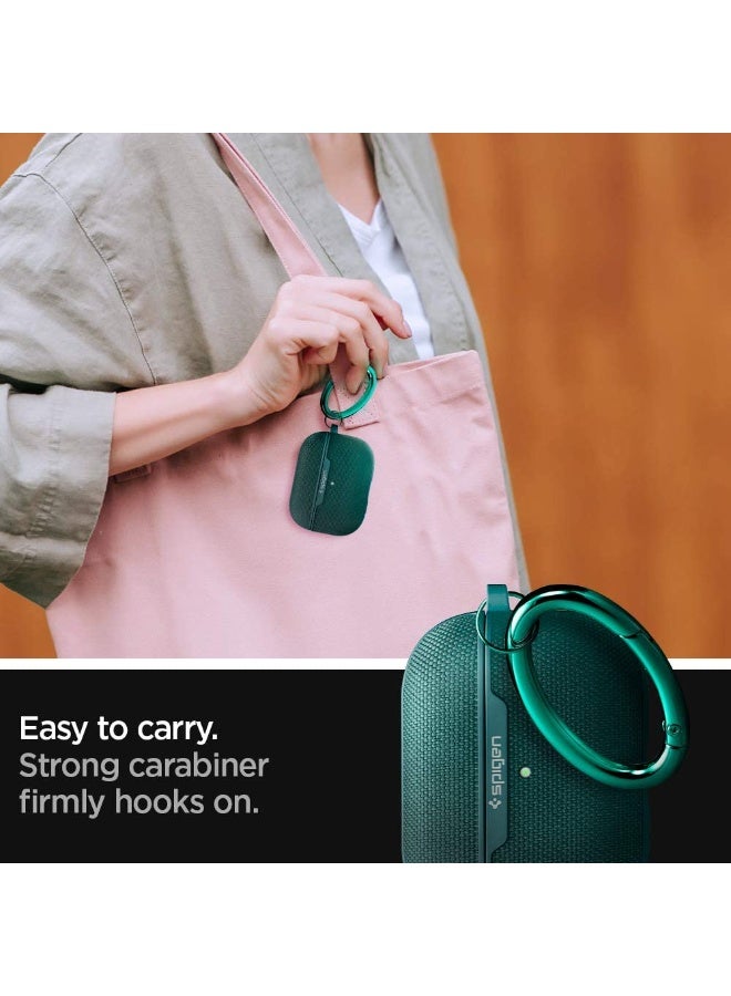 Spigen Spigen Urban Fit designed for Apple Airpods PRO case  Premium Fabric cover with Carabiner cover - Midnight Green  - Image 3