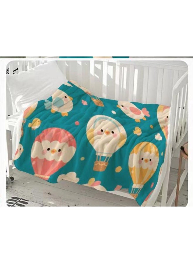 عام بطانية رقيقة من الفانيلا الكرتونية للأطفال والرضع (دافئة ومريحة، ومناسبة للنوم والألعاب) 70 سم * 100 سم - Image 2