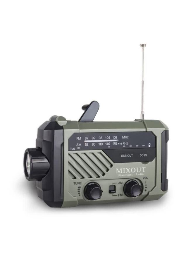 Mixout Solar Emergency Radio Flashlight Hand Crank Generator Emergency Lighting Power Bank Disaster Supplies - Image 1