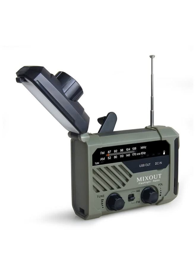 Mixout Solar Emergency Radio Flashlight Hand Crank Generator Emergency Lighting Power Bank Disaster Supplies - Image 2