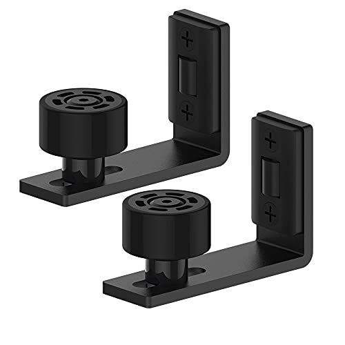 CCJH 2 Pack Sliding Barn Door Floor Guide Adjustable Roller Guide Wall Mounted - Image 1
