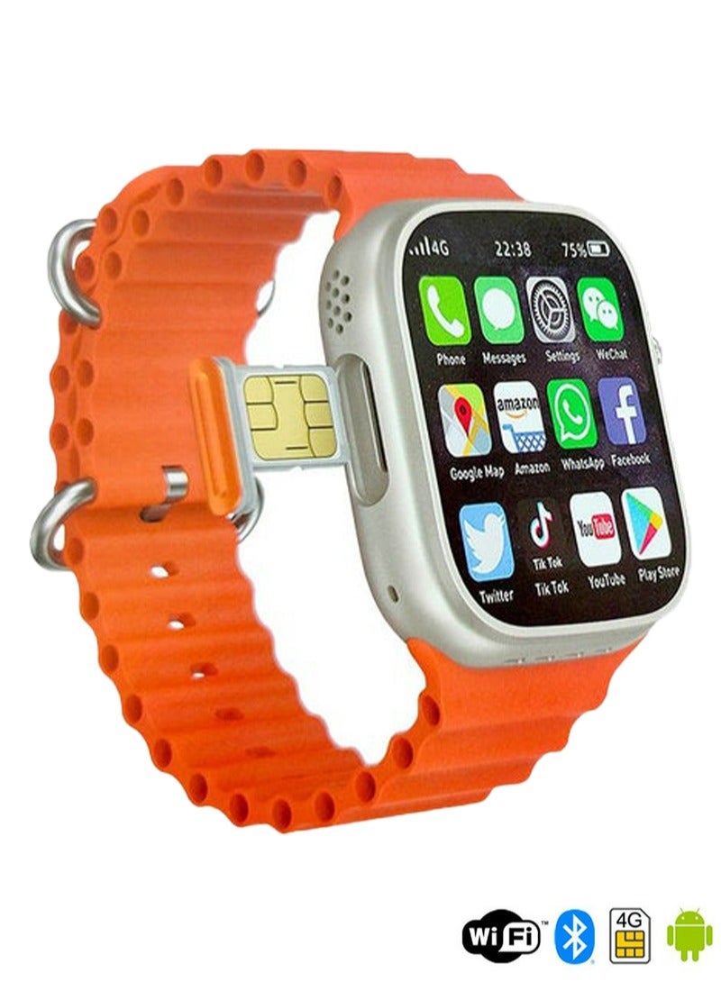 LEXIN 4G SIM Smart Watch S8 Ultra 2GB Ram 16GB Rom 2.2 inch Display Support Google Store Download Application Built In Wifi GPS Bluetooth Fitness Tracker - Image 1