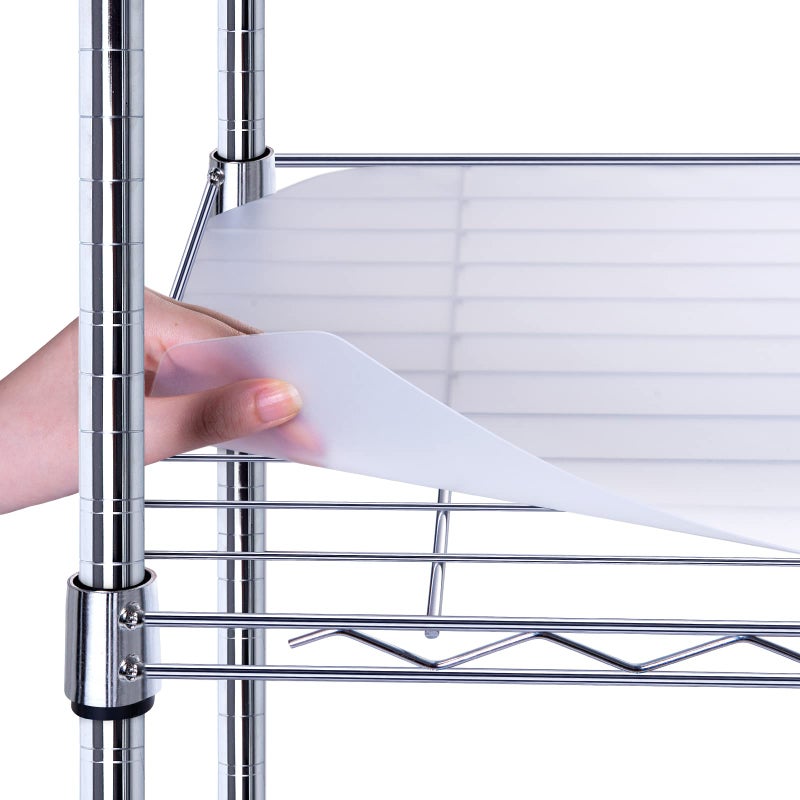 BRIAN & DANY Wire Shelf Liner 11.8" X 16.6", Set of 10, Heavy Duty Shelf Liners for Wire Shelving, Waterproof Protector Mats, Transparent - Image 1