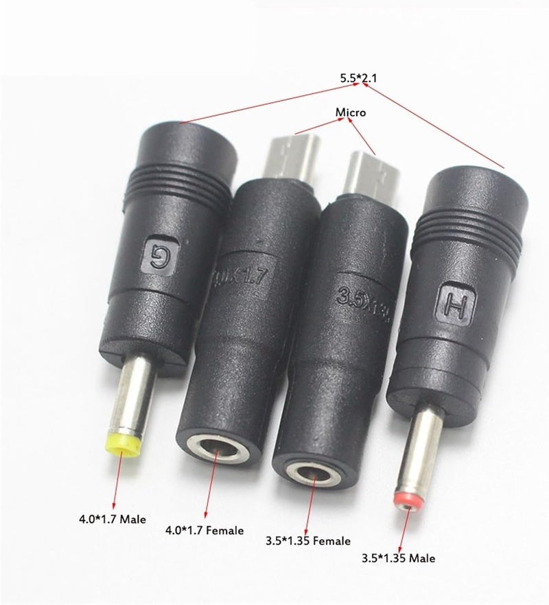 1pcs DC 5.5 * 2.1 Female Socket Jack USB Male Connector to 3.5x1.35mm 4.0x1.7mm DC Male Female Socket Jack Connector(Micro to 35135) - Image 2