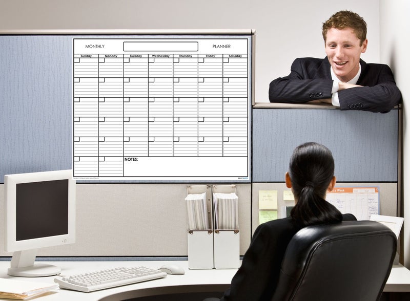 SwiftGlimpse 18" x 24" Erasable Undated One Month Laminated Wall Calendar Monthly Planner Blank Reusable Perfect for Organizing Home Office Academic Schedules w/FREE ERASE MARKER - Image 2
