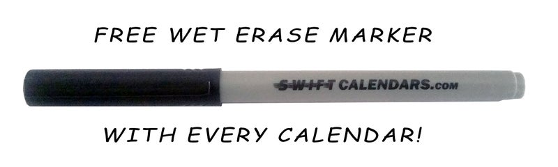 SwiftGlimpse 18" x 24" Erasable Undated One Month Laminated Wall Calendar Monthly Planner Blank Reusable Perfect for Organizing Home Office Academic Schedules w/FREE ERASE MARKER - Image 5