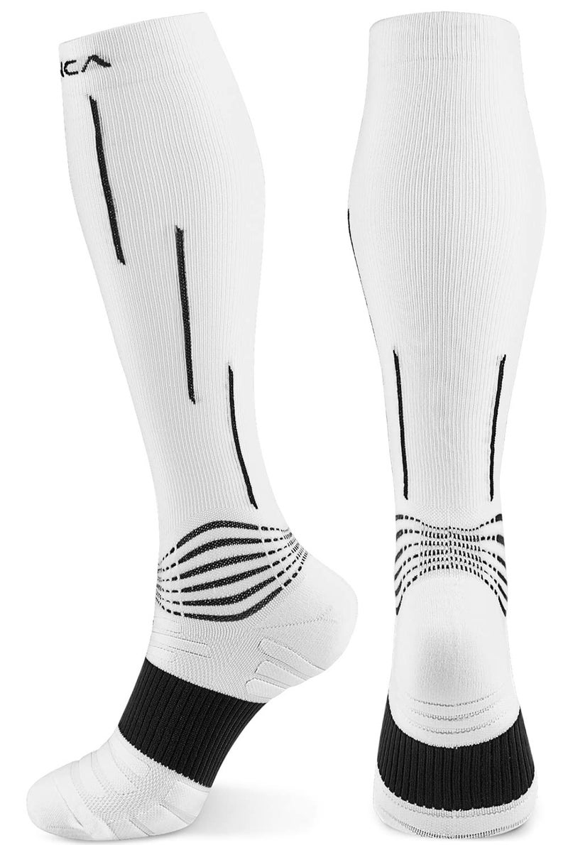 نينكا جوارب Neenca Compression Socks Medical Athletic العجل لاستعادة الإصابات وتخفيف الألم حماية رياضية -1 زوج 20-30 مم زئبق - Image 1