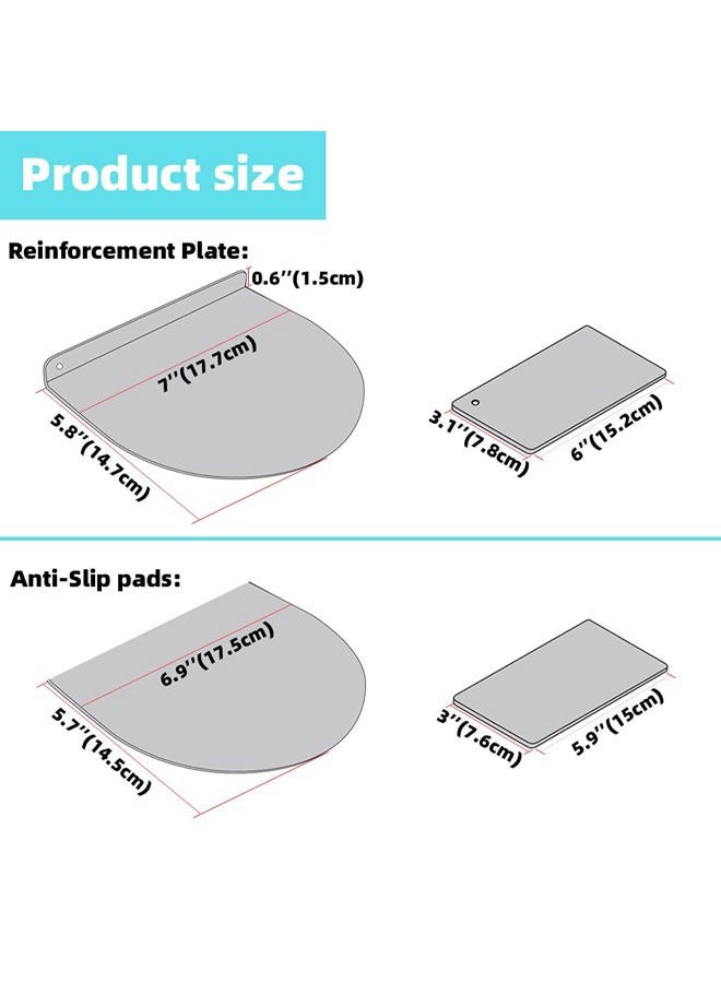 ZANOLY Steel Monitor Mount Reinforcement Plate，Monitor Arm Reinforcement Plate for Fragile Tabletop, Monitor Mount Reinforcement Plate Fits Most Monitor Stand C Clamp Installation (White) - Image 3