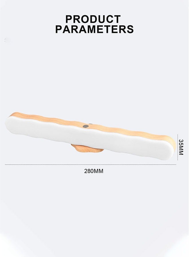 Rotating Night Light，USB Rechargeable,Magnetic LED Wooden Wall Light,Dimmable Touch Control Wall Lampor Kitchen, Hallway, Wardrobe, Cupboard  - Image 2