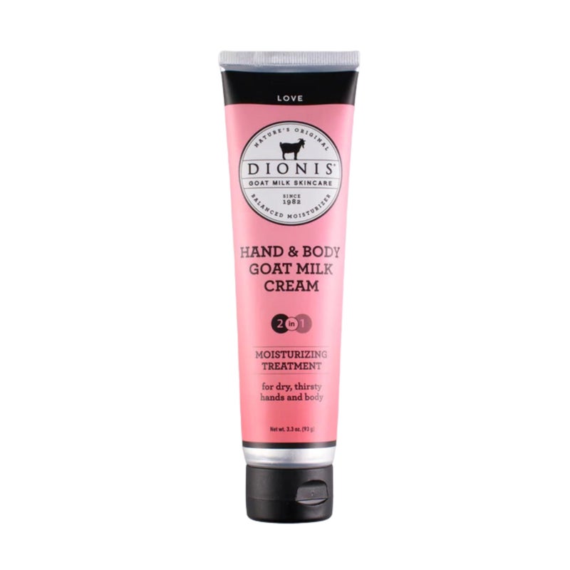 Dionis Goat Milk Skincare 33 oz Love Scented Hand  Body Cream  Travel Size Hand Lotion For Hydrating  Moisturizing Dry Skin  Cruelty Free Cream Made In The USA  Paraben Free Formula