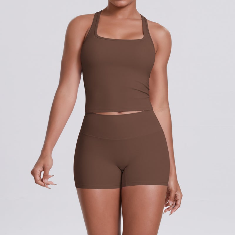 New  Double-Sided Brushed Solid Color Tight-Fit Sports Bra with Beautiful Back for Running, Fitness, and  Yoga - Image 3