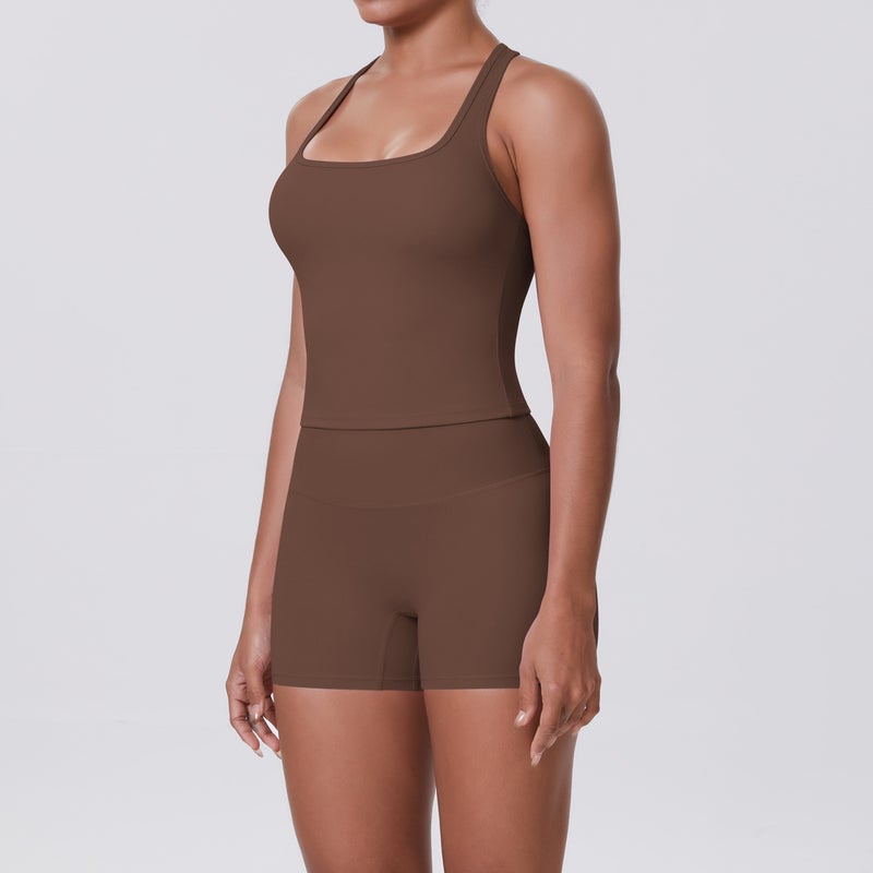 New  Double-Sided Brushed Solid Color Tight-Fit Sports Bra with Beautiful Back for Running, Fitness, and  Yoga - Image 4