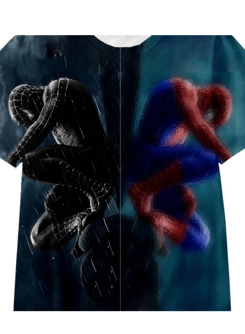 Spider-Man Across the Universe Handsome Loose Pullover T-shirt 3D digital printing personalized breathable T-shirt  - Image 2