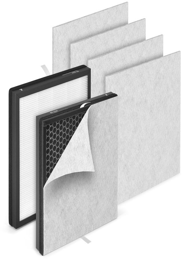 HSIAMEN PR1 Replacement Filter Compatible Mooka Air Purifier Model PR1, 3-in-1 H13 True HEPA Activated Carbon with 6 Pre-filter - Image 1
