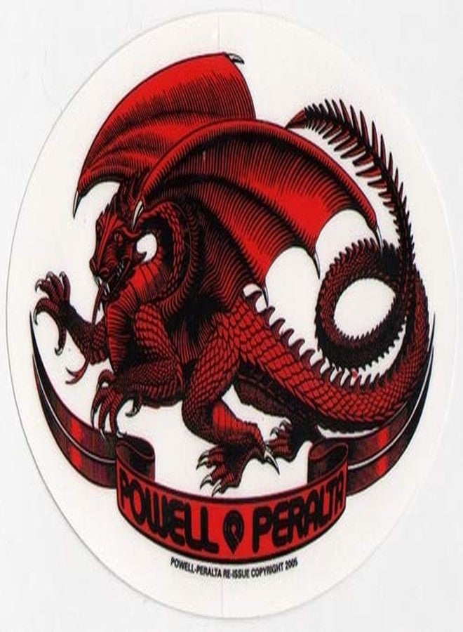 Powell Peralta Skateboard Sticker - Bones Brigade Red Dragon - Official Reissue - Image 1